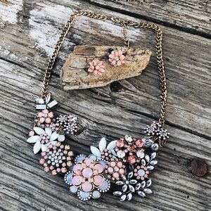 Rustic Country Statement Necklace and Earring Set